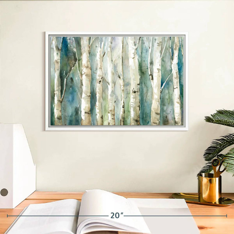Birch River Walk, Cadre flottant blanc, 13 po x 9 po