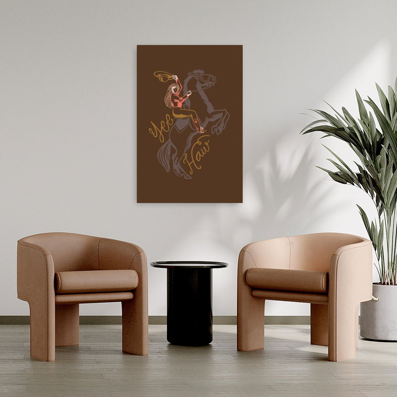 Art mural rétro Yee Haw Cowgirl Spirit