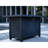 44" W Outdoor Fireplace Heater Table, 50,000 , Fiberglass And Iron, High Heat Resistance, Rust-, Long Lasting, Charcoal Grain Style, Black, American Courtyard Furniture 25" H Propane Heating Fire Pit