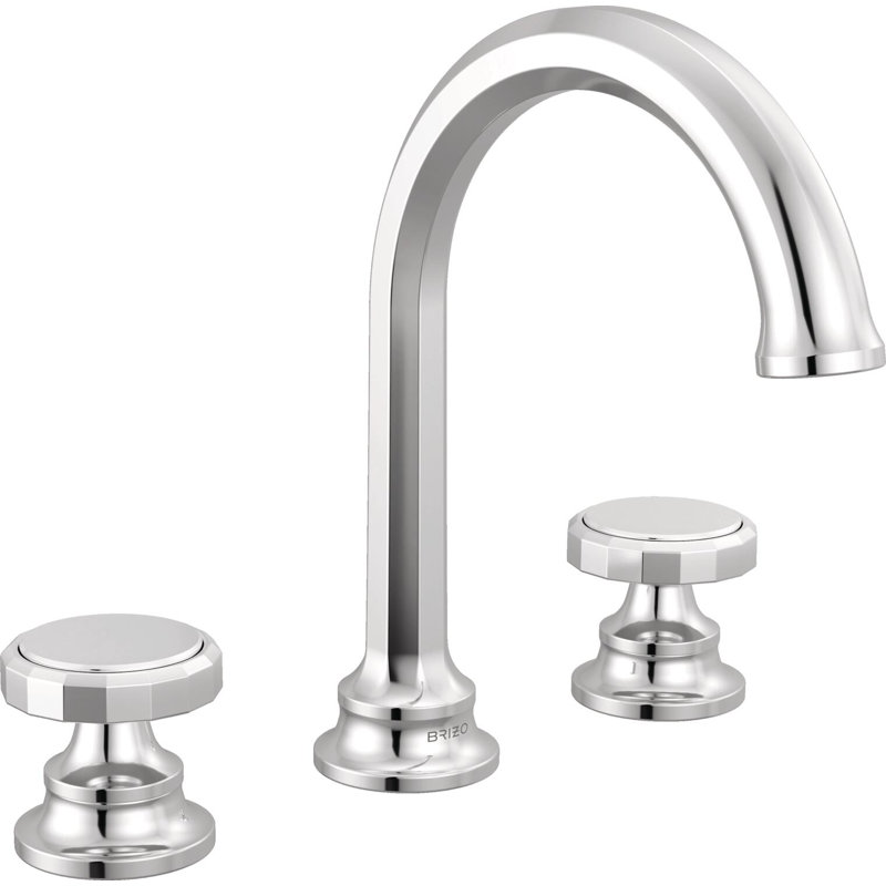 Beauclere™ Widespread Lavatory Faucet With Arc Spout, Wheel Handle, Polished Chrome