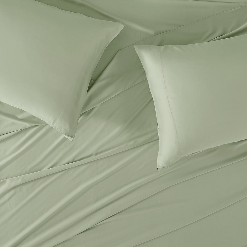 Frye 300 Thread Count Bamboo Sheet Set, Sage Green, King Sheet Set