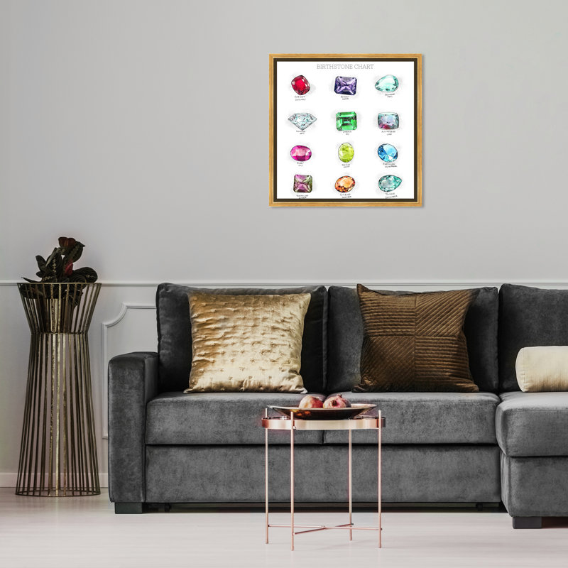 Impression sur toile, "Fashion and Glam", Glam White, H 16 po x l 16 po x P 1,5 po, Toile encadrée d'or