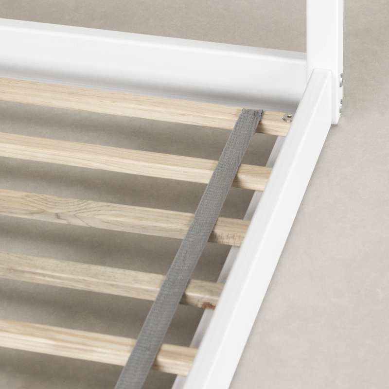 Sweedi Solid Wood Toddler House Bed, White