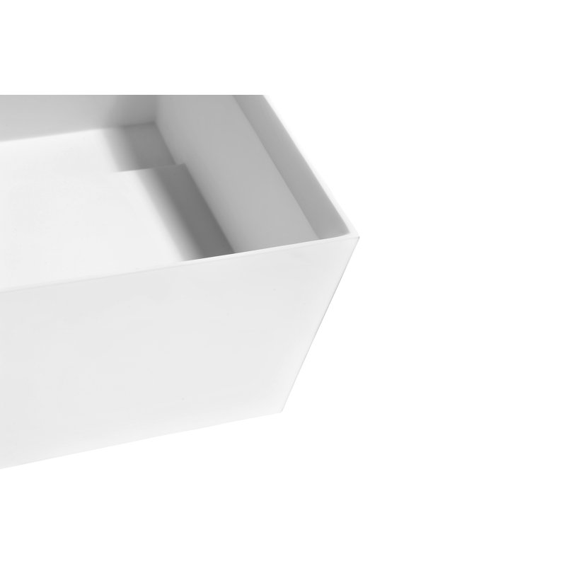 ANZZI Entelea 15.75'' Matte White Plastic Rectangular Bathroom Sink