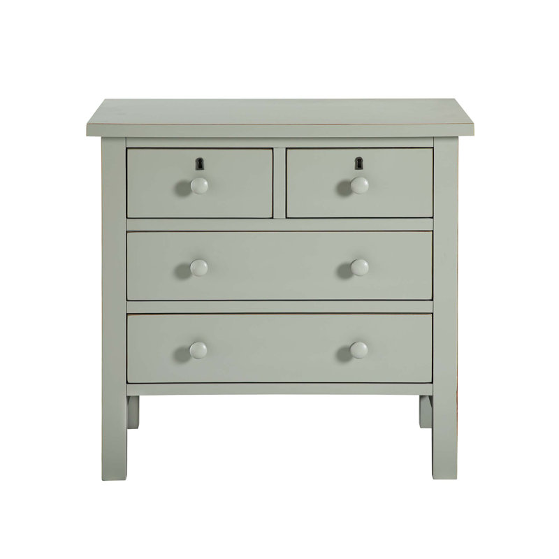 Georgina 4-Drawer Storage Nightstand, Antique Gray
