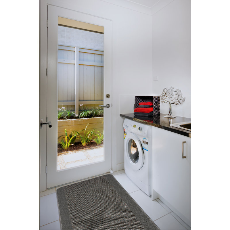 Zac Kitchen Mat, Runner 67 x 200cm, Silver