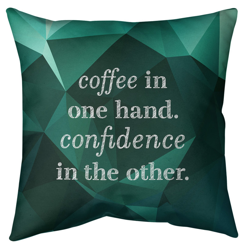 Coussin de sol en pierres précieuses café et confiants, H 36 po x l 36 po, Émeraude