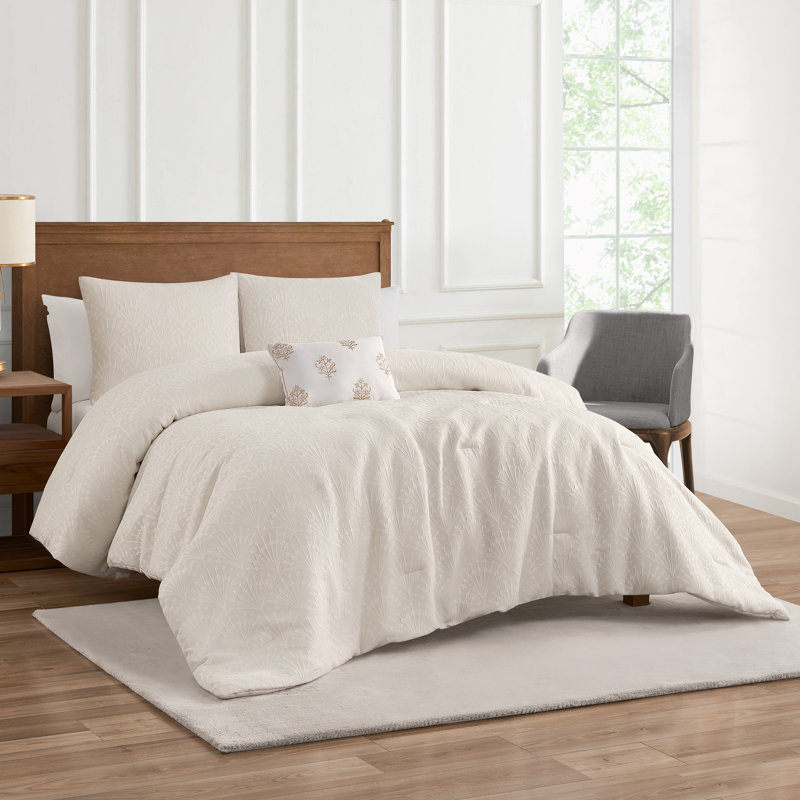 Ensemble d'édredon 4 pièces Bryn, Queen Comforter + 4 of Additional Pieces Included, Blue
