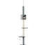 Arbre à chat 85,5 po - Centre d'escalade 4. Grattoir, boules suspendues. Stable et sécuritaire. Doux et chaud. Gris. Centre de jeu pour chats de moins de 10 livres avec coffre-fort
