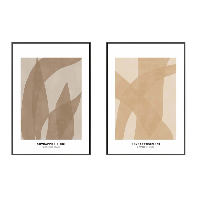 Zabini 1 and 2, reproduction sur toile encadrée 2 pièces, Noir, H 30 po x l 21 po x P 1,25 po