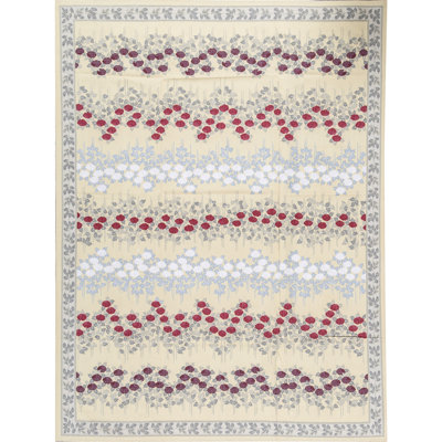 Aubusson Renaissance Wool Floral Area Rug