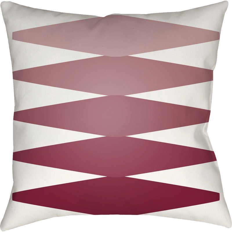 Moderne Outdoor Reversible Throw Pillow, Purple, 22" H  x 22" W x 4" D