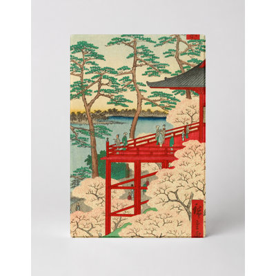 Kiyomizu Hall and Shinobazu Pond, Ueno (1856) — Portrait Canvas Wall Art
