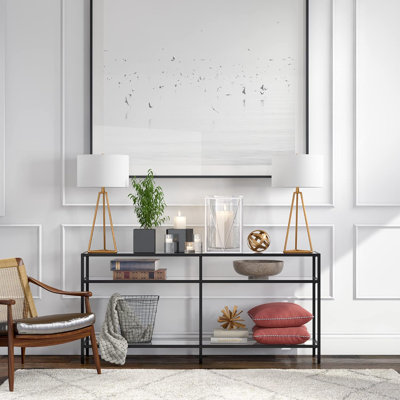 Modern Rectangular Console Table For Entryway, Living Room, And Hallway, Contemporary Design