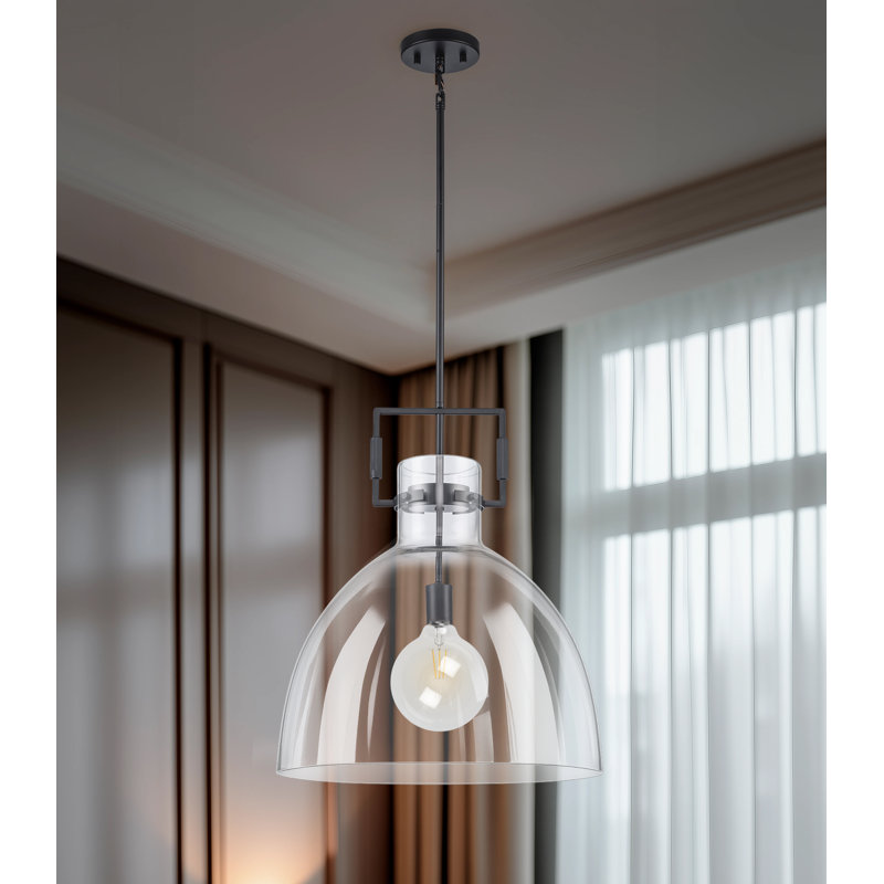 Luminaire suspendu 1 lumière Miami, Noir