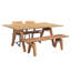 Banc en bois massif Waxman