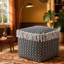 POUF EN COTON TISSÉ