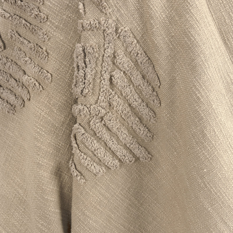 Jeté 100% coton tissé et texturé, Brun cacao