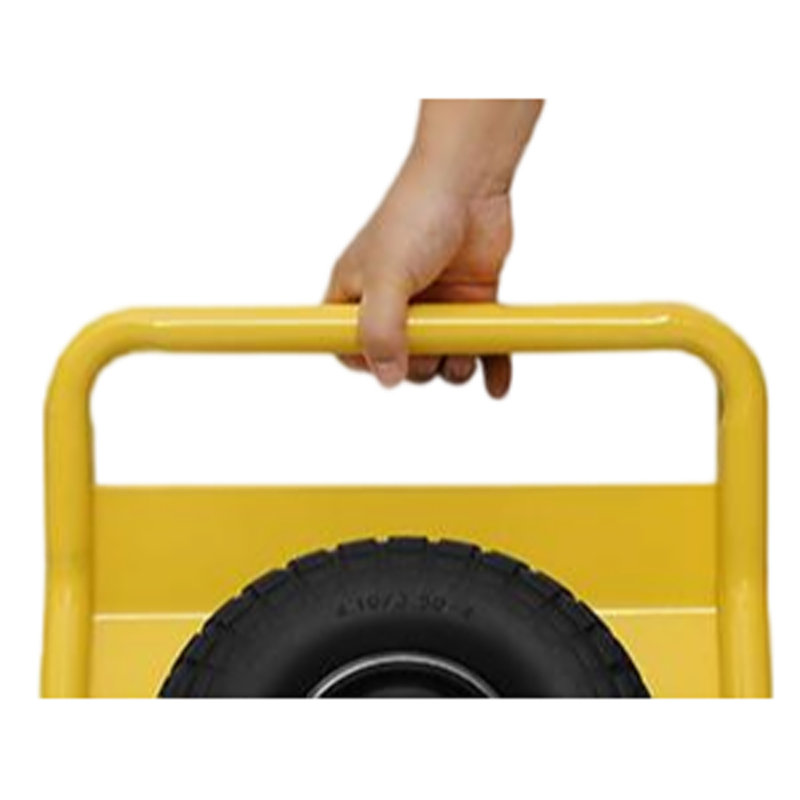 Chariot à panneau robuste, chariot à dalle, deux jolies poignées, pneus en caoutchouc solide de 10 po, super poids de 1000 lb, mouvement tout-terrain pour les panneaux de gypse épais et le matériau de la porte (jaune)