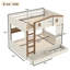 Lit superposé grand sur grand avec tiroirs et tablettes de rangement, lits superposés en bois massif avec crochets, aucun sommier nécessaire-1699327633