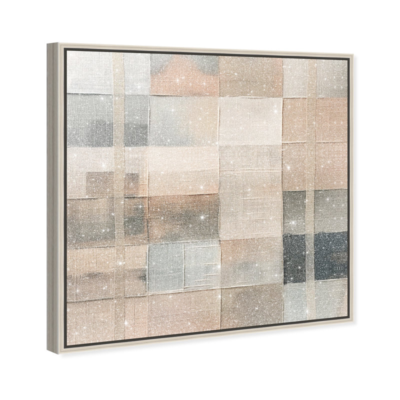 Minimalist Mesh Canvas Abstract Print by Oliver Gal, Black Frame, 12 x 12, 17"H x 17"W, Silver Frame