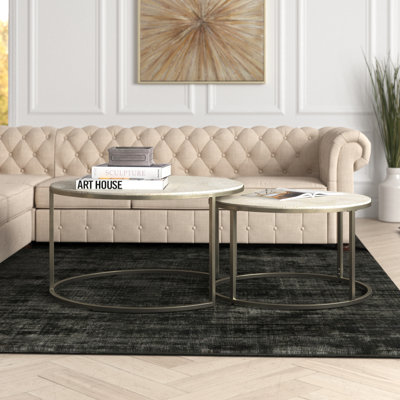 Kressley Stone Top Nesting Coffee Table