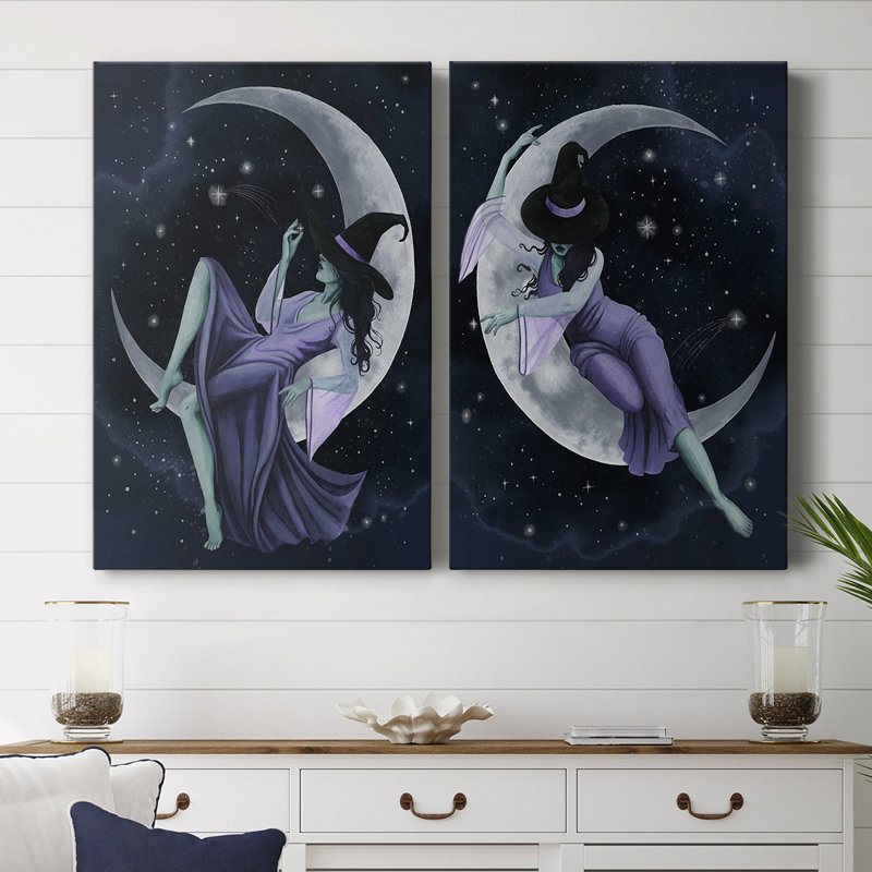 Toile tendue avec étoiles I Sorceress Star - prêt à accrocher, H 36 po x l 24 po