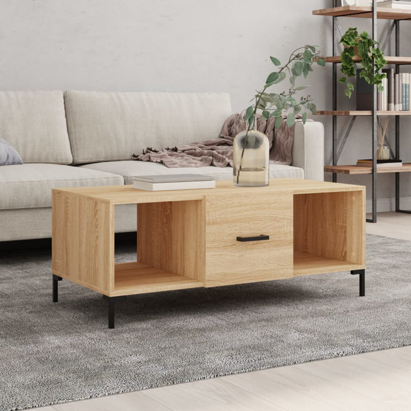 Nikiya Four Leg Coffee Table, Sonoma Oak
