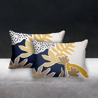 No Decorative Addition Outdoor Reversible Throw Pillow