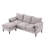 L-Shaped 78" Convertible Sofa with Storage Ottoman for Small Spaces-653085116