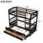 Lit superposé en bois avec lit gigogne pour lit simple