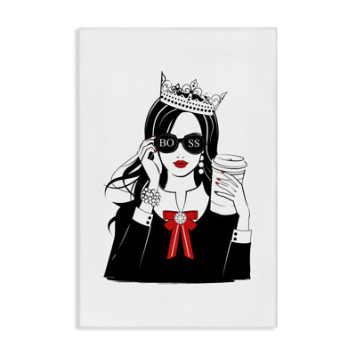 Jeweled Girl Boss Canvas Wall Art by Martina Pavlova