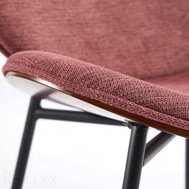 Fauteuil d'appoint simple Mid-Century, Rouge
