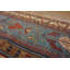 Light Blue Color Tribal Geometric Design Antique Mid 19th century Caucasus Shirvan Runner Rug