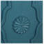 Armoire de rangement 63 po bleu marine avec portes à fleurs sculptées, console moderne avec tablettes réglables et poignées en métal pour le salon