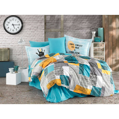 Haman 100% Cotton Duvet Cover Set