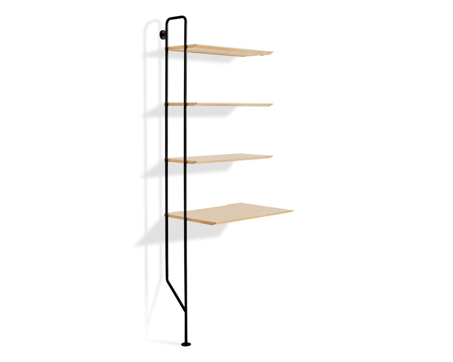 Hitch Leaning / Ladder Desk, Black, White Oak
