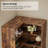 82.6" Corner Bookshelf with Doors, 6 Tier Large Corner Bookcase-770259231