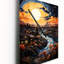 Horloge murale Vangogh Village au coucher du soleil I - Vangogh-1081691469