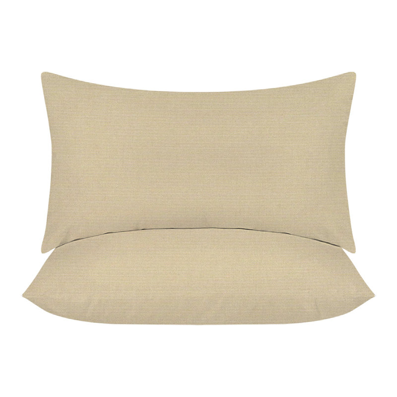 Sunbrella Indoor/Outdoor Rectangle Pillows Covers And Inserts, Canvas Antique Beige, 30.5cm W x 61cm D