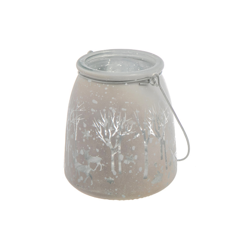 Ih Casadecor 5.15'' H Glass Tabletop Tealight Holder, White