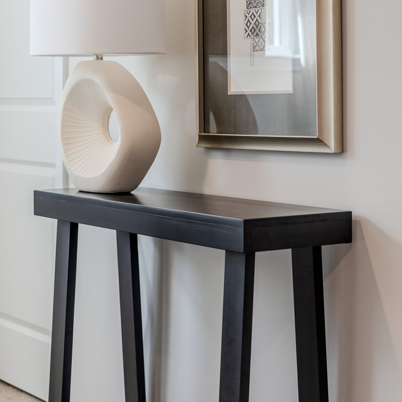 Beckett Solid Wood Console Table, 32" H x 36" W x 12" D, Black