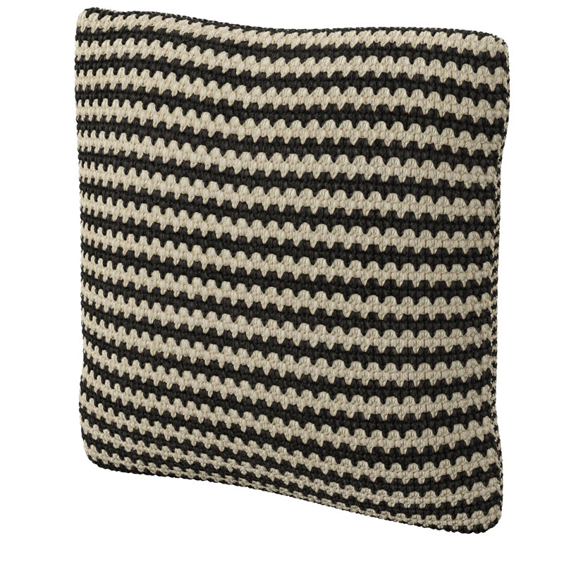 Suki Striped Polypropelene Reversible Throw Pillow