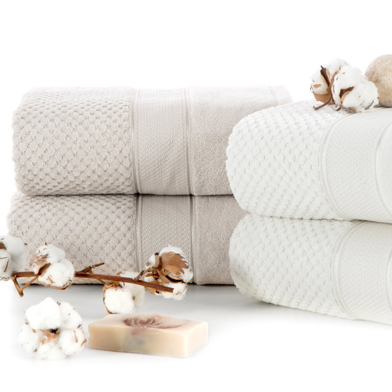 Kirsha Midweight Jacquard Hand Towel, White