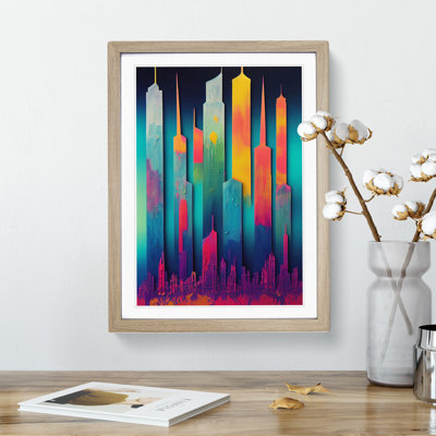 Colourful City Skyline No.3 Abstract - Wall Art