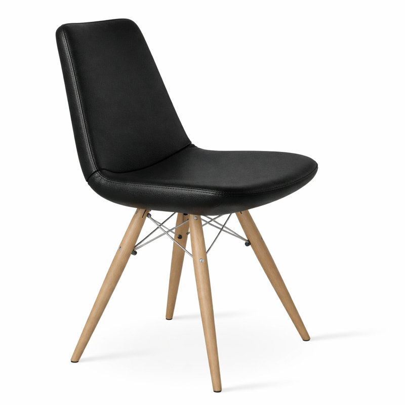 Chaise d'appoint large 19,5 po Eiffel, Similicuir vert
