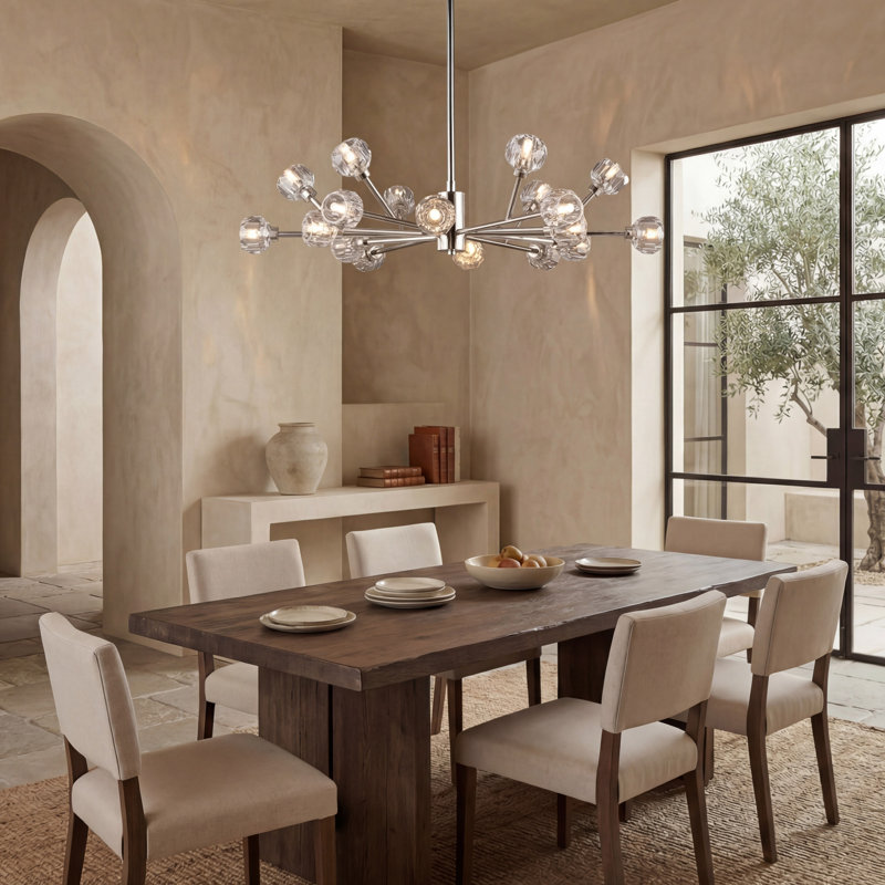 Elizabelle 18 - Light Chandelier, Chrome