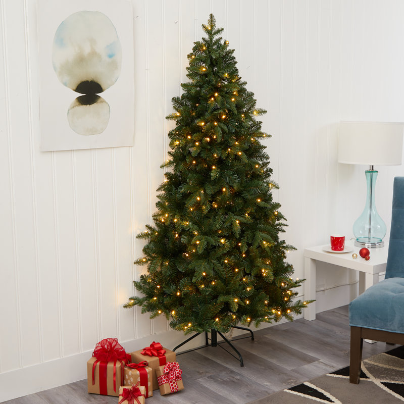 Lighted Artificial Christmas Tree, 6' H