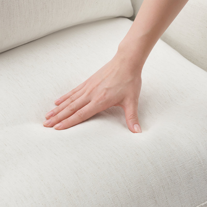 Fauteuil d'appoint Rickon style campagne française, avec accoudoirs arrondis et coussin lombaire, idéal pour le salon, la chambre ou le bureau à domicile.