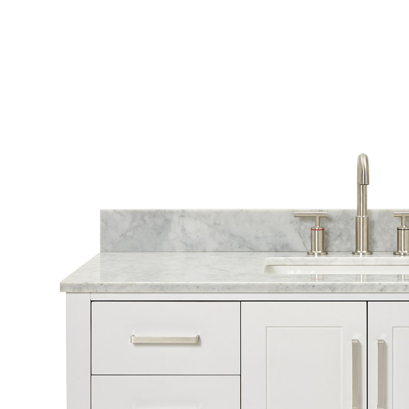Magnolia Bath Vanity Rectangular Basin S061SCW2R, White, Rectangular, 49"